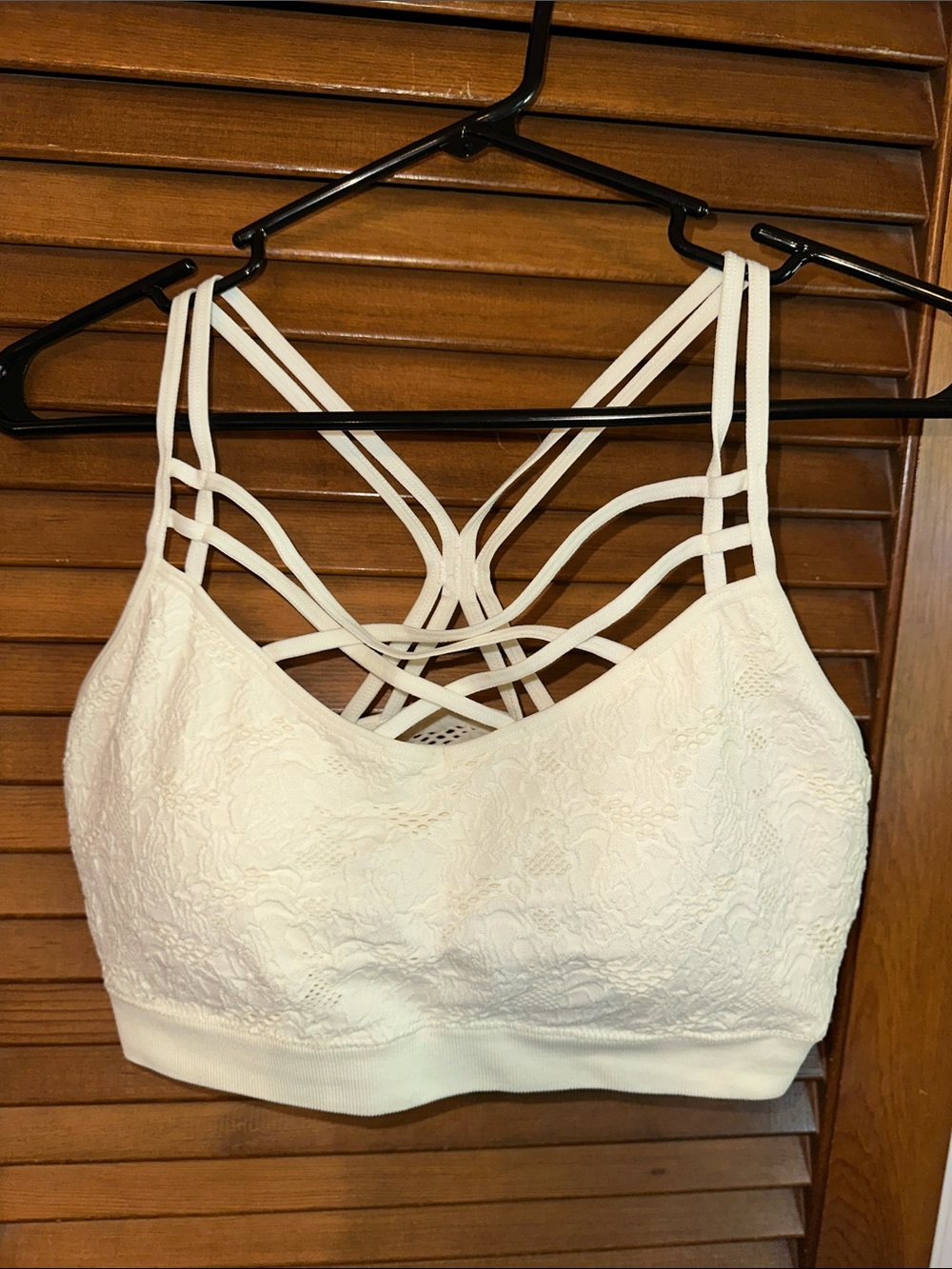 Maurice’s ivory colored Strappy Bralette